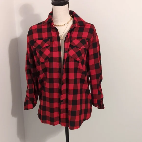 Red Plaid Flannel - Picture 3 of 7